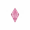 Austrian Heart-Shaped Flatback Rhinestone Non-Hot Fix Pink Rose