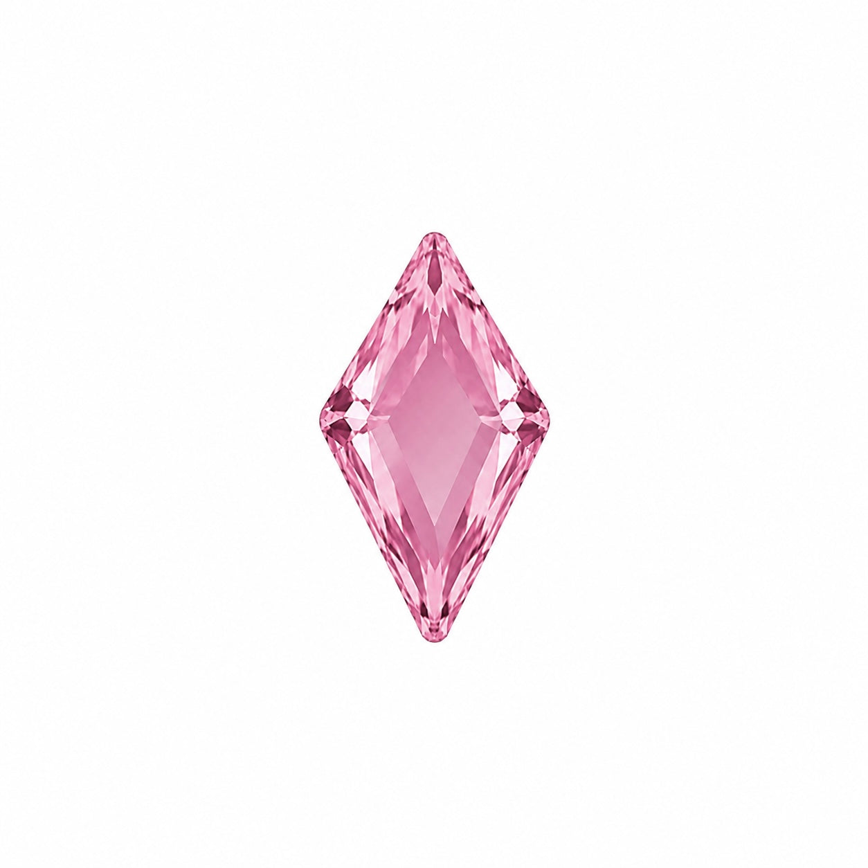 Austrian Heart-Shaped Flatback Rhinestone Non-Hot Fix Pink Rose